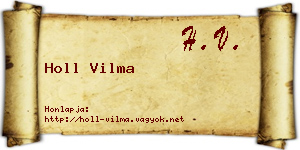 Holl Vilma névjegykártya